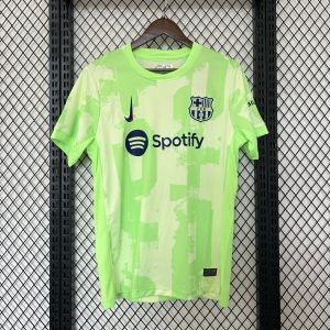 25/26 Barcelona Short Sleeve Soccer Jersey Fluorescent Green