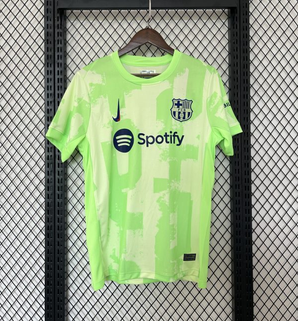 25/26 Barcelona Short Sleeve Soccer Jersey Fluorescent Green