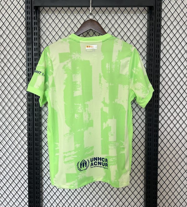 25/26 Barcelona Short Sleeve Soccer Jersey Fluorescent Green - Image 2