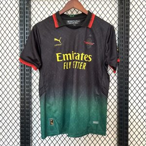 25/26 AC Milan Three Away Black Green Short Sleeve Soccer Jersey