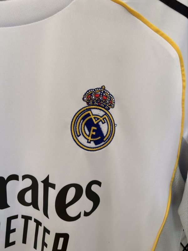 25/26 Real Madrid Home Short Sleeve Soccer Jersey - Image 4
