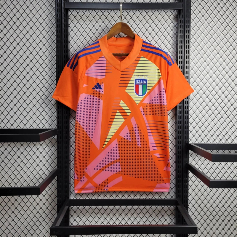 2024 Italy Goal Keeper Organe Fans Jersey/ 2024意大利橙色守门员球迷版