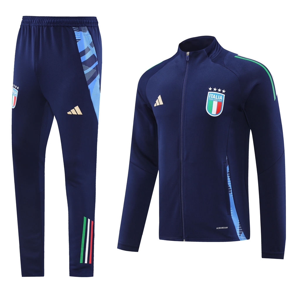 2024 Italy Blue Jacket Tracksuit/ 2024意大利蓝色夹克训练服
