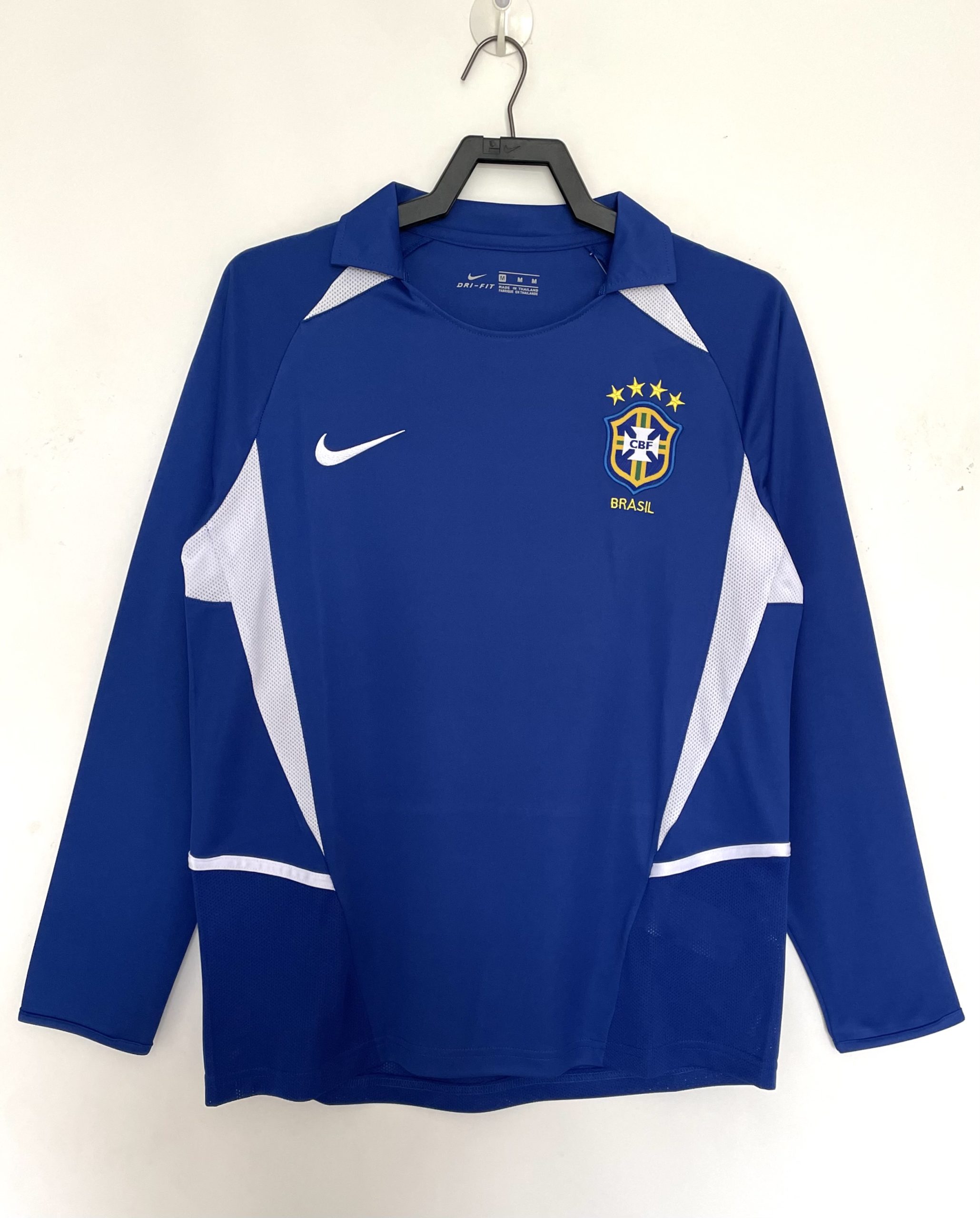 2002 Brazil Away Retro Long Sleeve Jersey