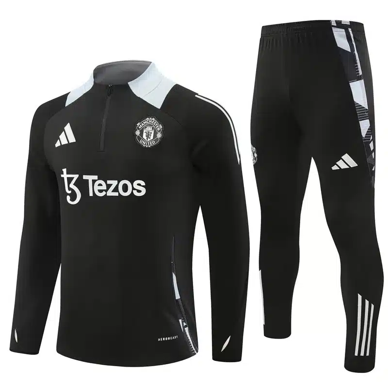 24-25 Manchester United Black Training Suit/ 24-25曼联半拉训练服