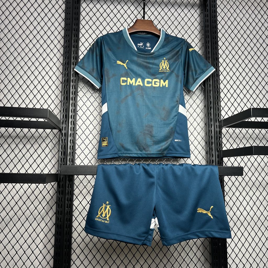 24-25 Olympique Marseille Away Kids Kit/24-25马赛客场童装