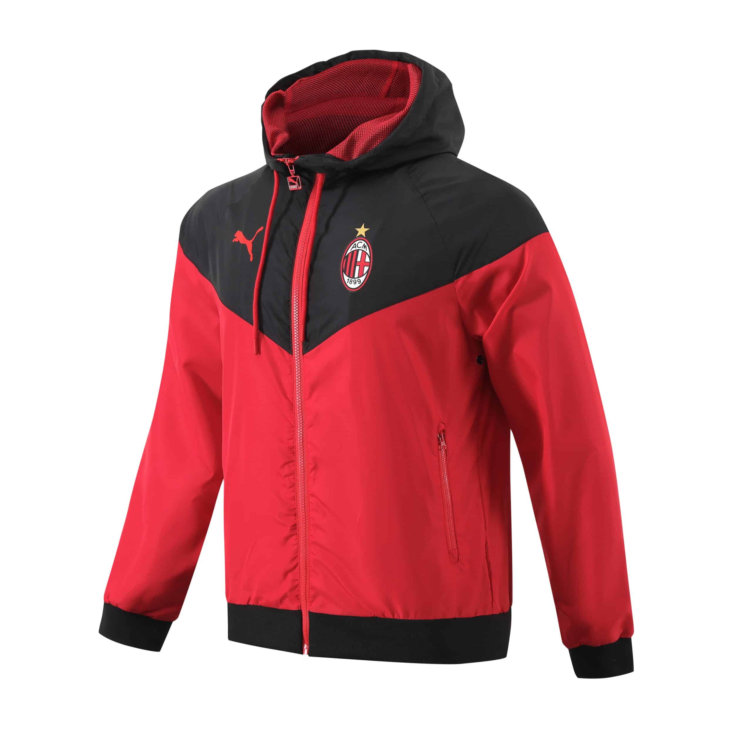 2023 AC Milan Player Hooded Windbreaker
