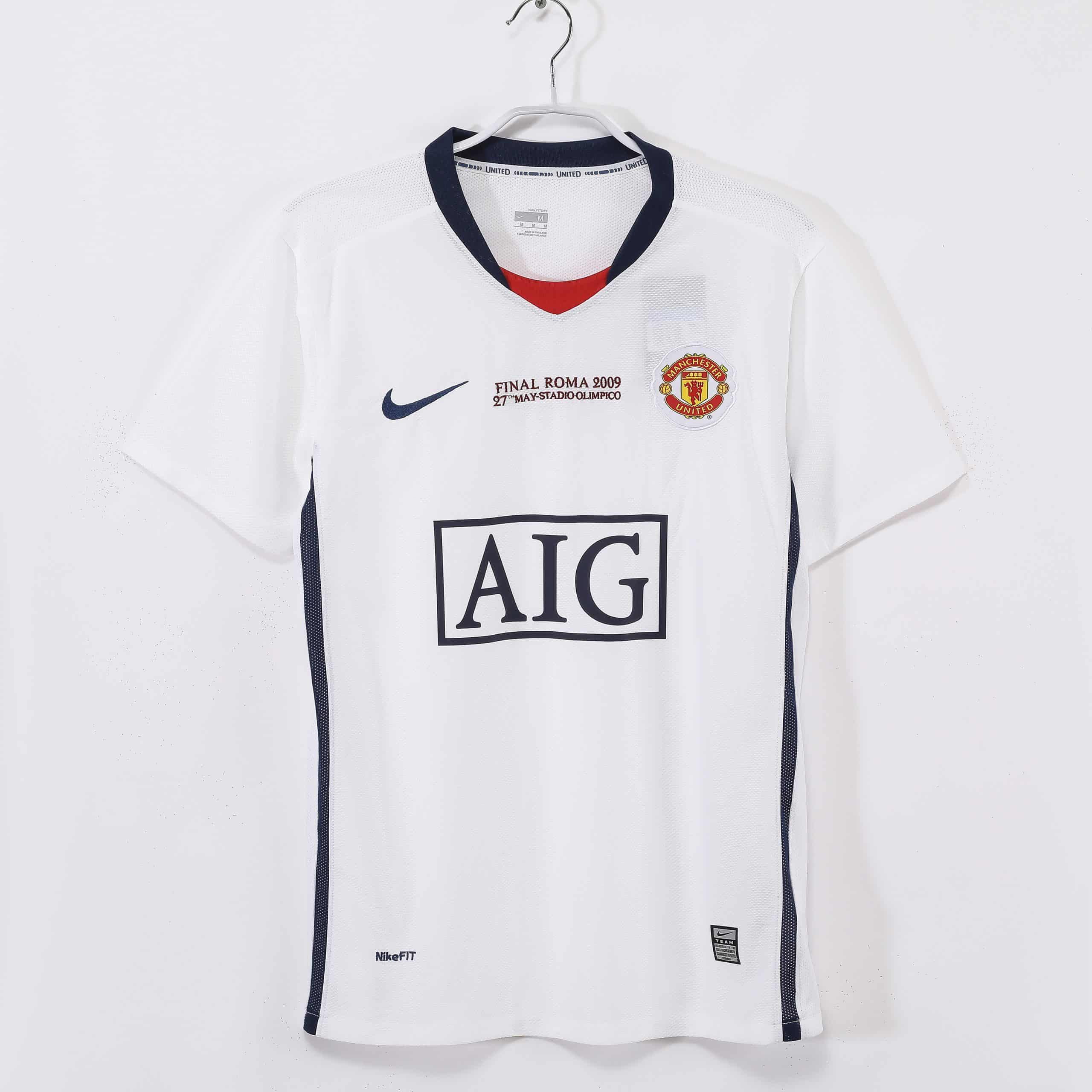 08-09 Manchester United  Champions League away white fans jersey/08-09 曼联客场球迷，欧冠版