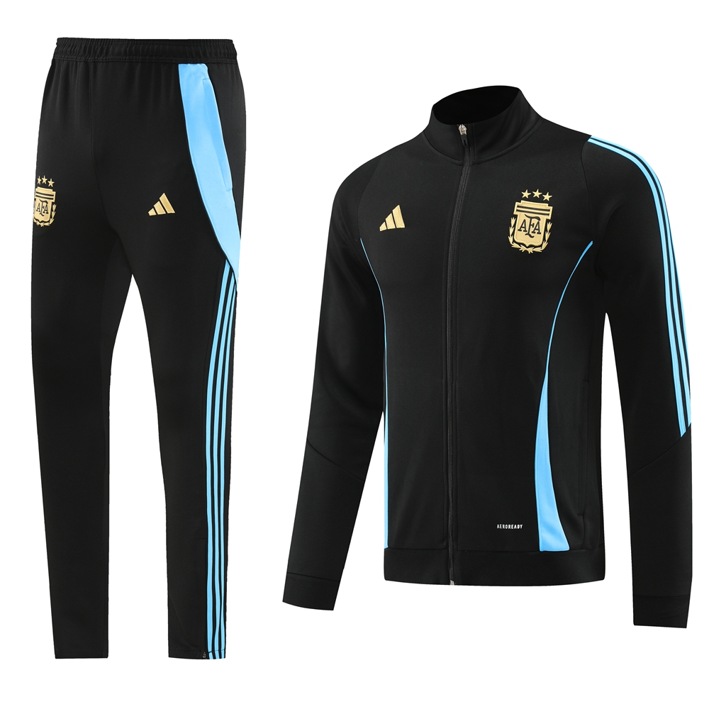 2024 Argentina Black Jacket Tracksuit/ 2024阿根廷黑色夹克训练服
