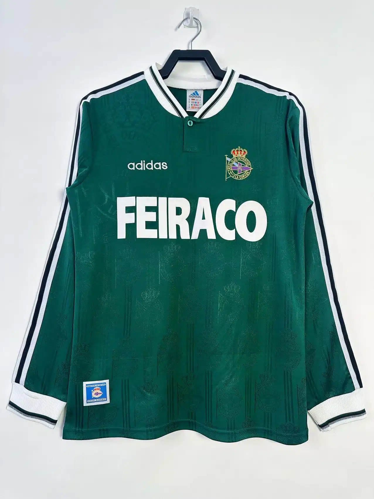99-00 Deportivo La Coruna Away Long Sleeve Retro Jersey/99-00拉科鲁尼亚客场长袖