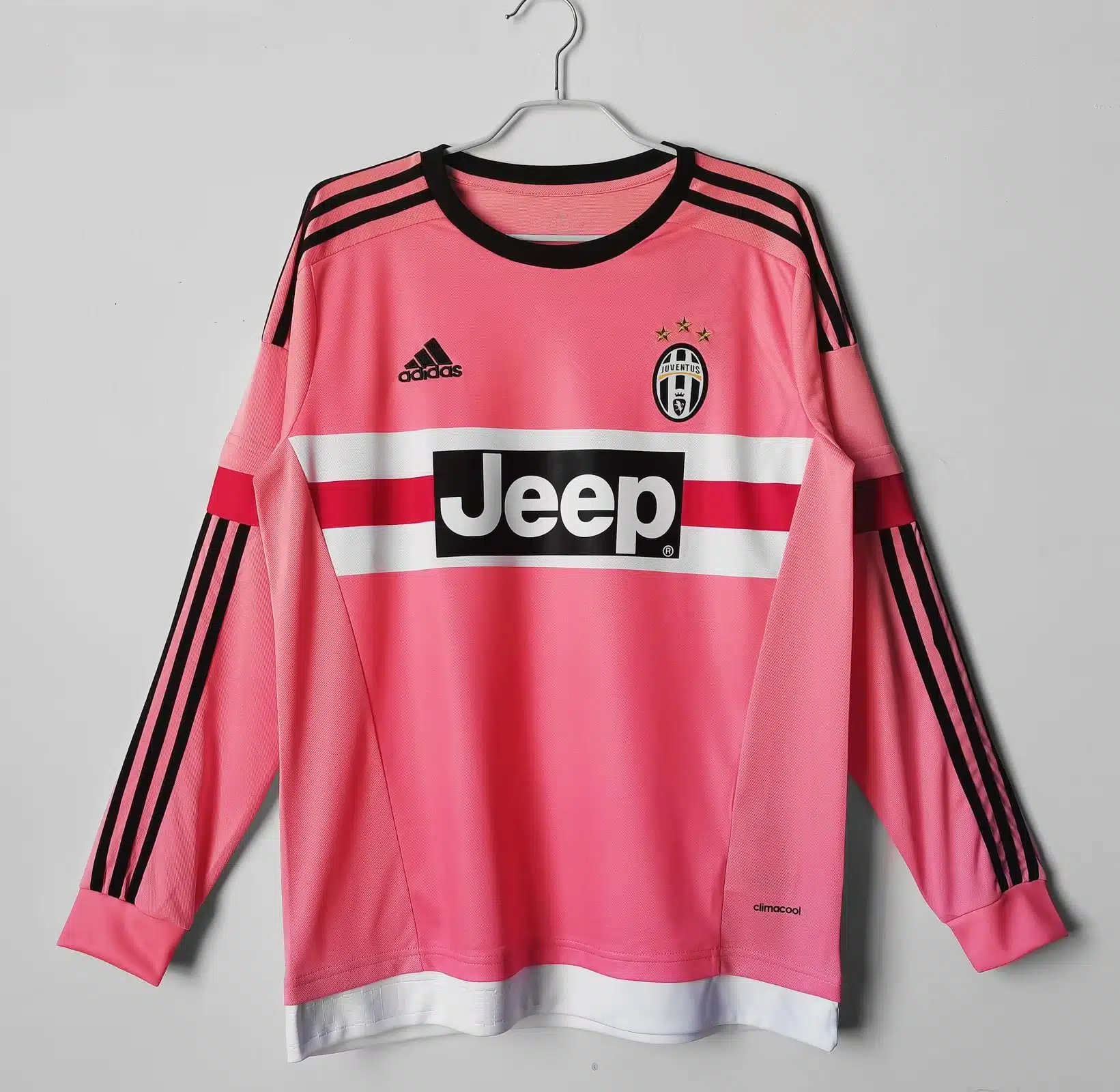 2015-16 Juventus Away Long Sleeve Retro Jersey