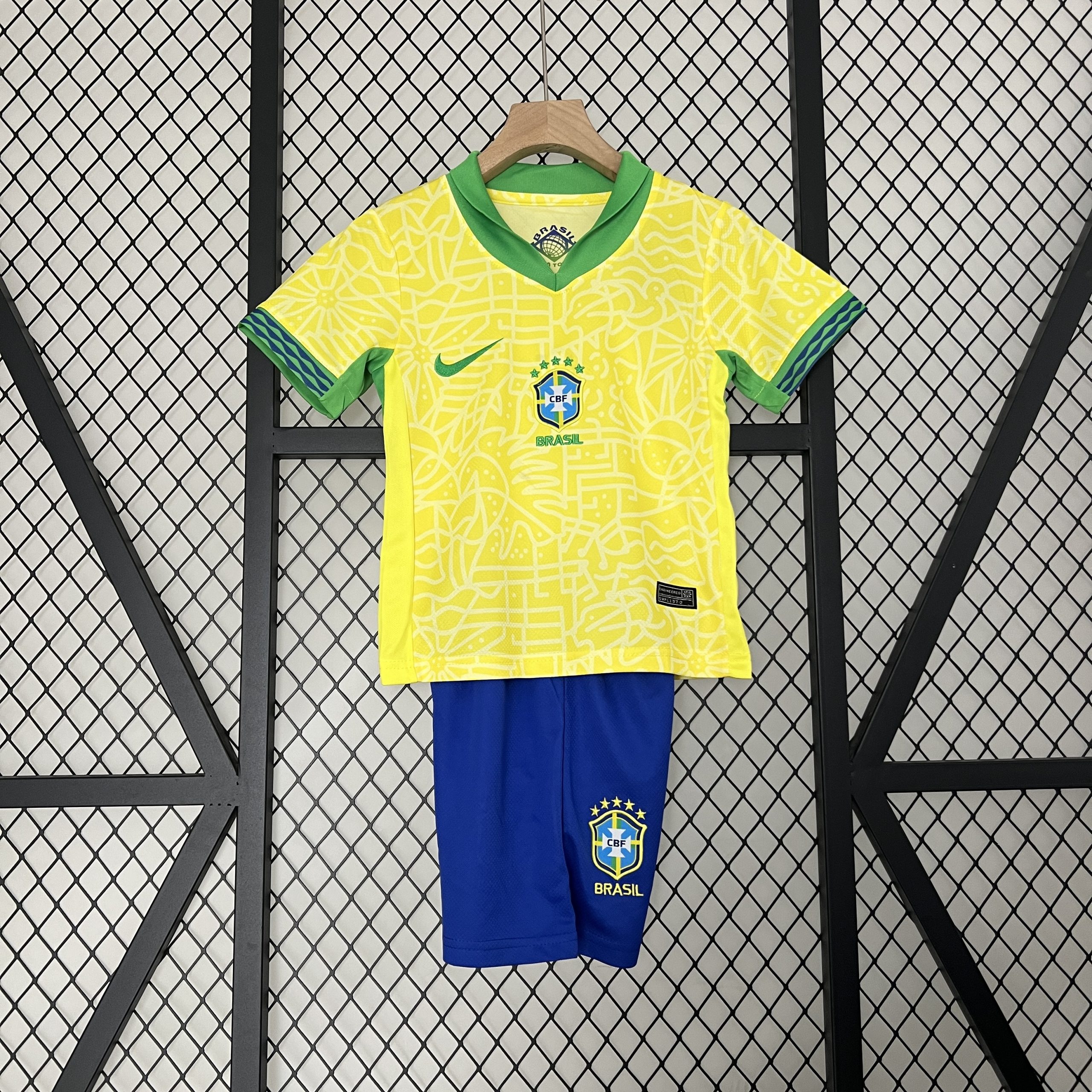 2024 Brazil Home Kids Kit/2024巴西主场童装