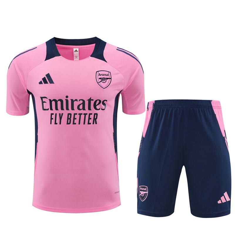 24-25 Arsenal Pink Short Sleeve Training Suit/ 24-25 阿森纳粉色短袖训练服