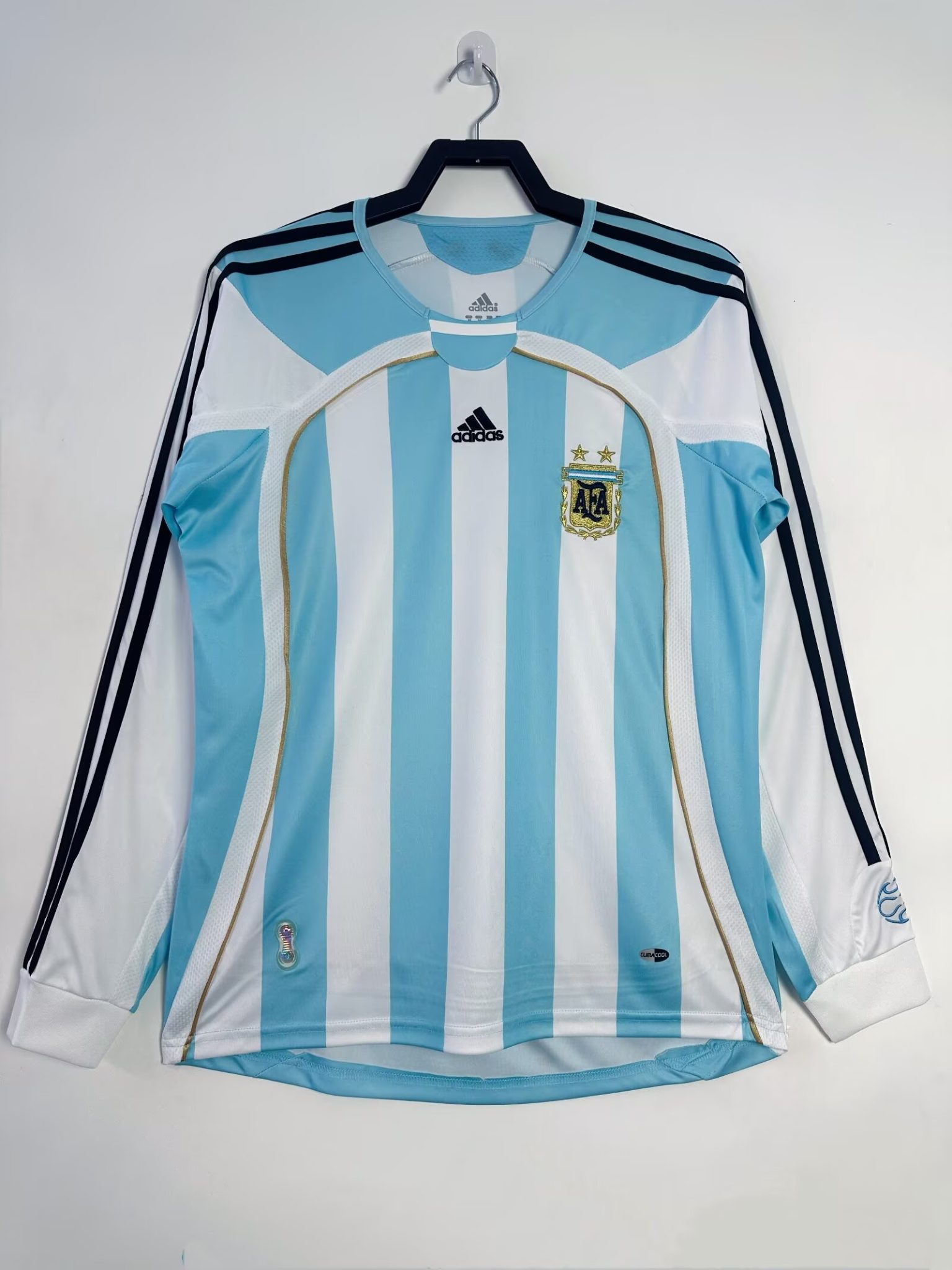 06-07 Argentina Home long sleeve Retro Jersey