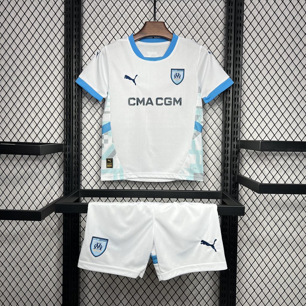 24-25 Olympique Marseille Home Kids Kit/24-25马赛主场童装
