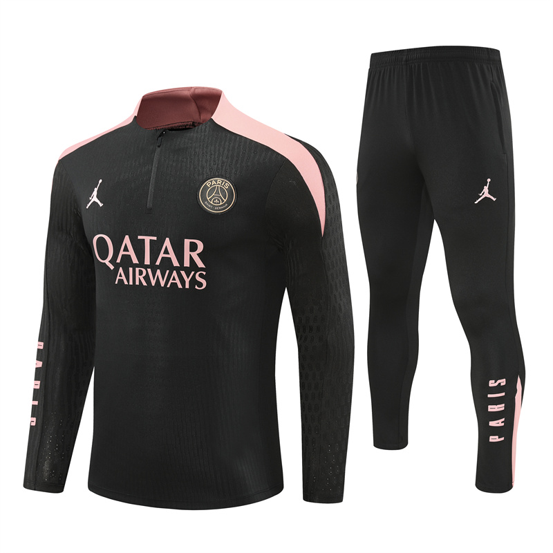 24-25 PSG Black and Pink Player Training Suit/24-25PSG巴黎训练服，球员版