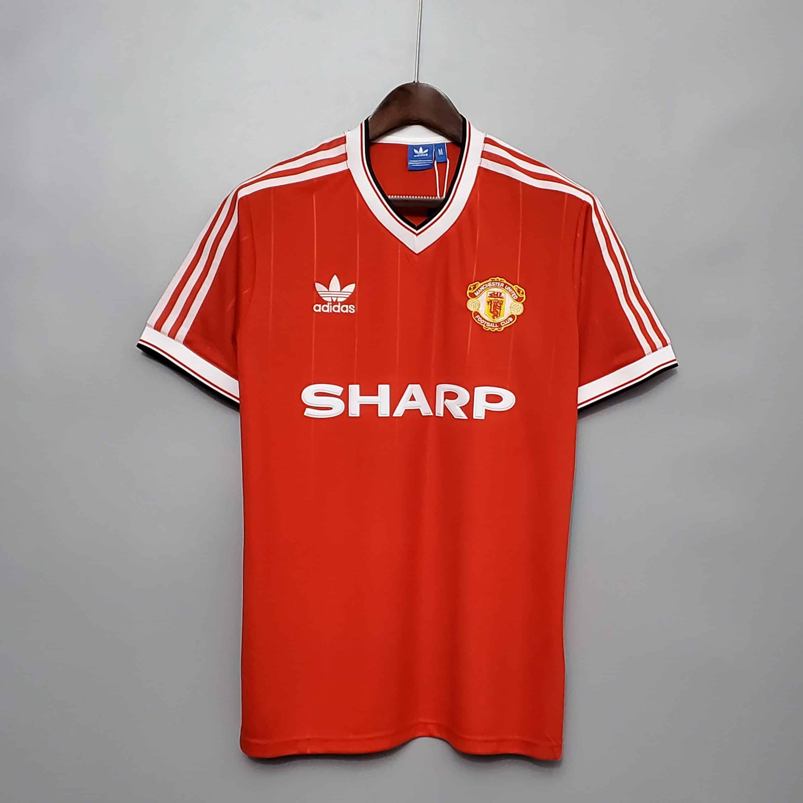 Manchester United Home Red Retro Short Jersey