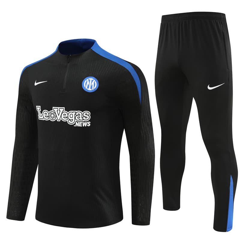 24-25 Inter Milan Black Player Version Training Suit/24-25国米半拉训练服，球员版