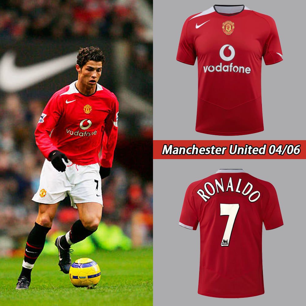 02-04 Manchester United Home Red Retro Jersey