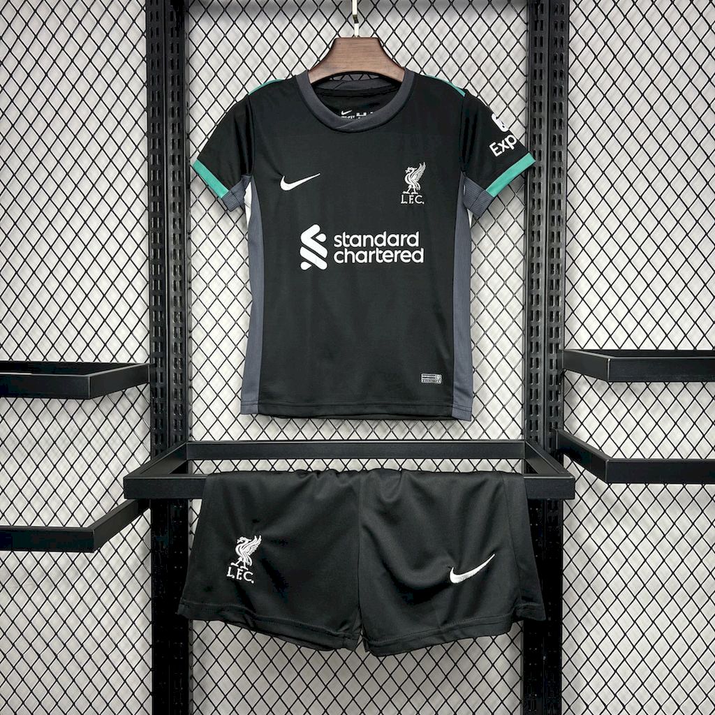 24-25 Liverpool Away Kid Kit/24-25利物浦客场童装