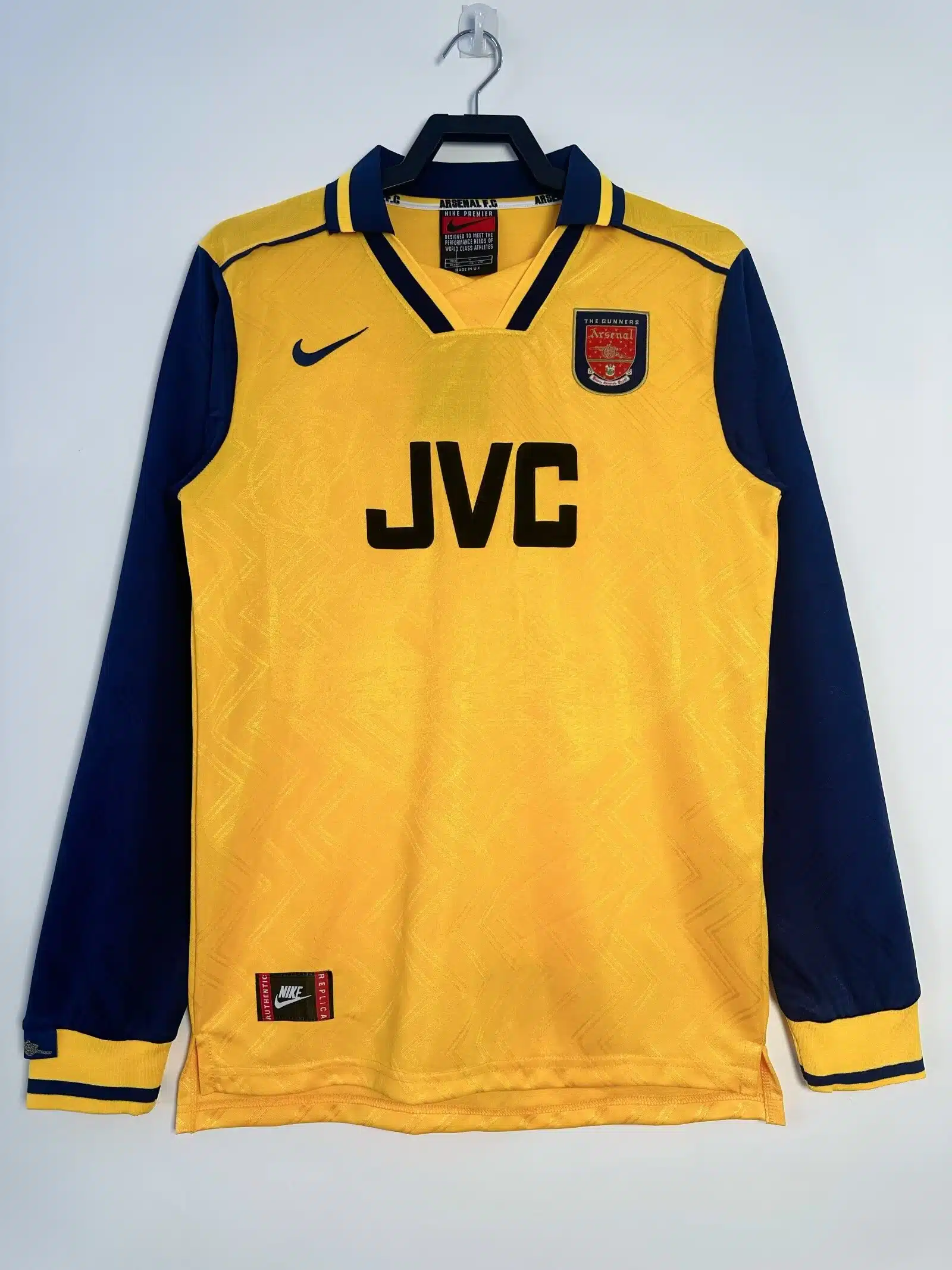 96-97 Arsenal Away Long Sleeve Retro Jersey/96-97阿森纳客场长袖