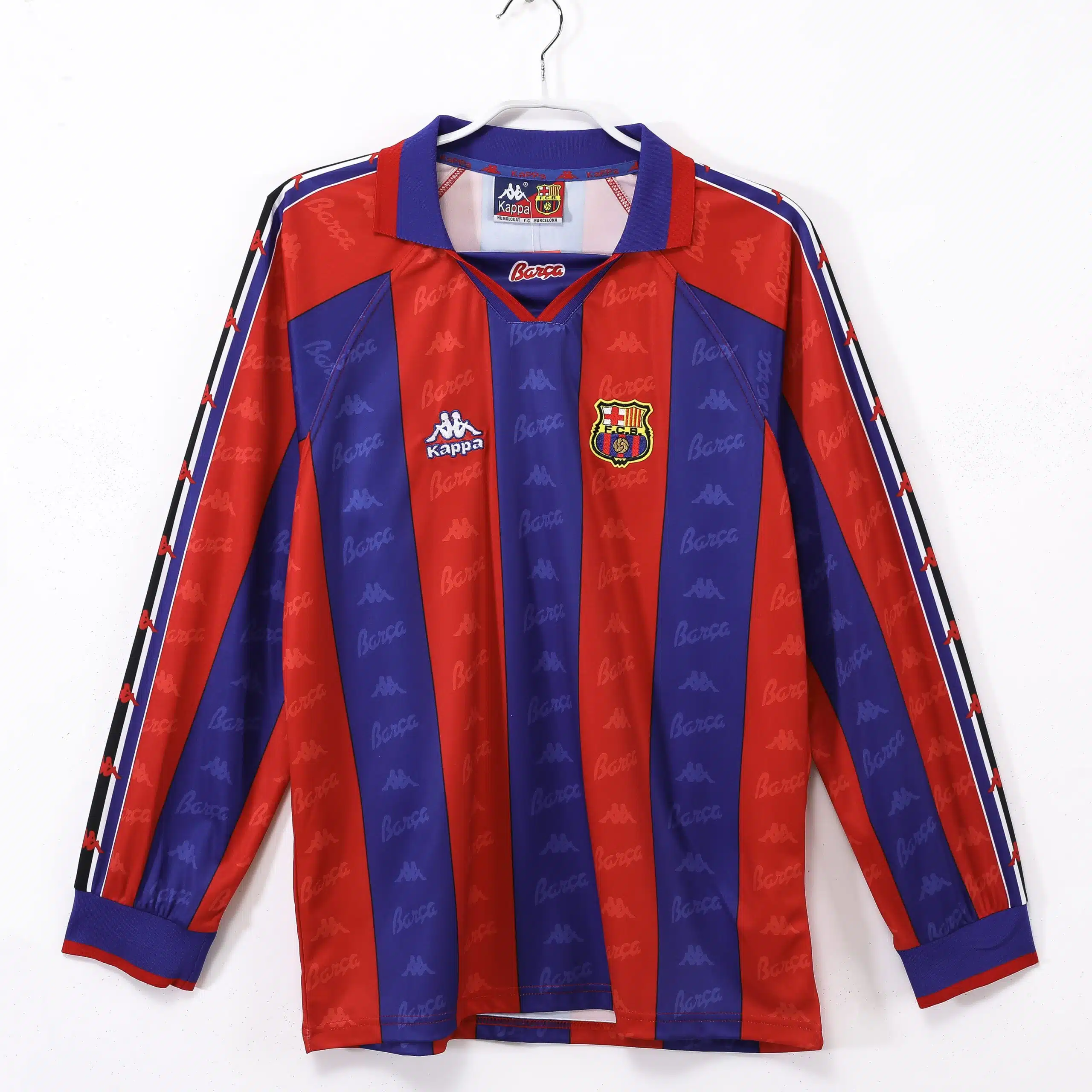 95-97 Barcelona Home Retro Long Sleeve Jersey/95-97巴萨主场长袖