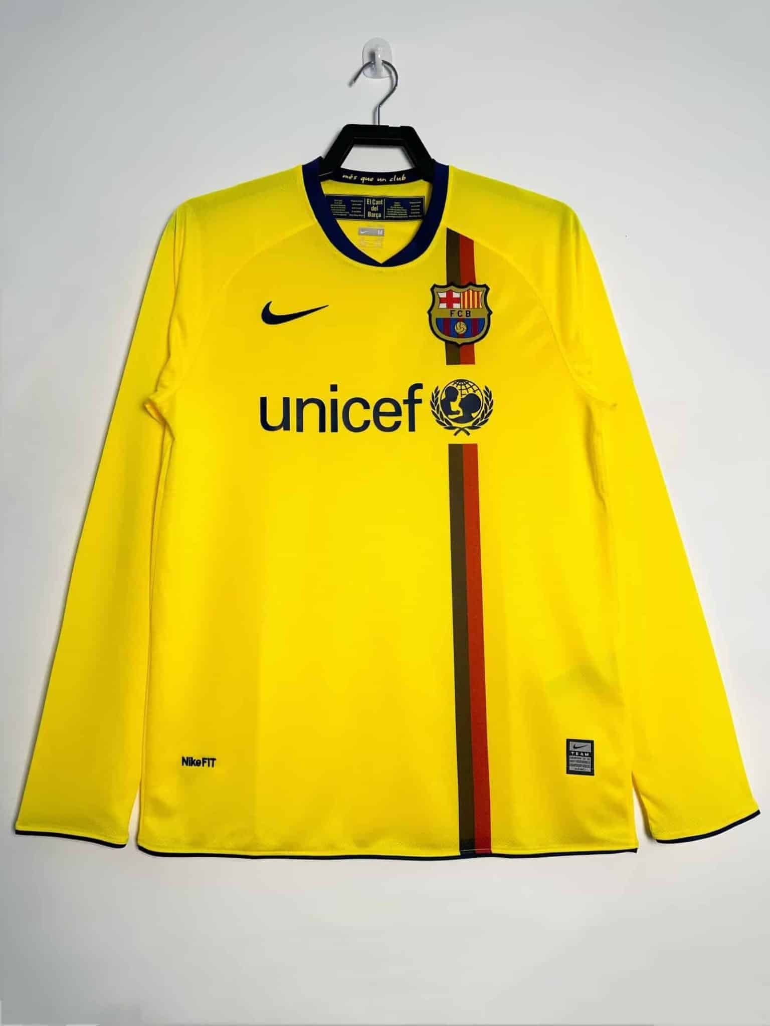 08-09 Barcelona Away Long Sleeve Retro Jersey