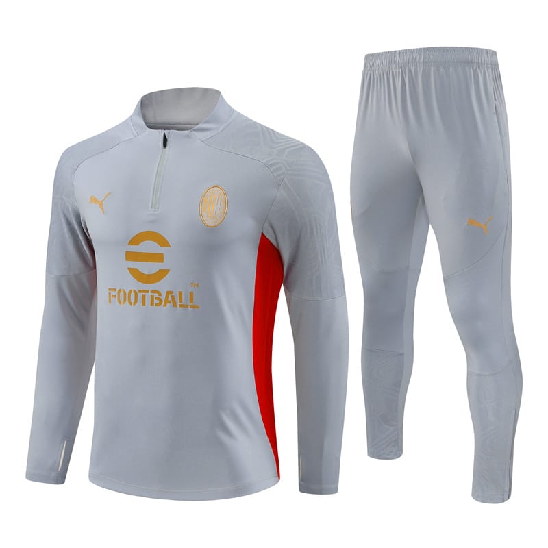 24-25 AC Milan Grey Training Suit/24-25AC米兰半拉训练服