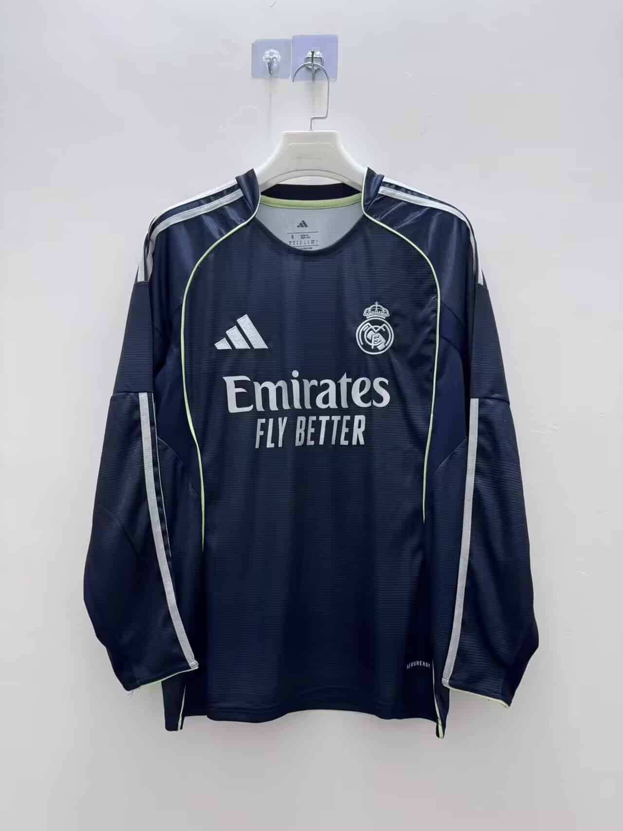 25-26 Real Madrid Away Long Sleeve Fans Jersey/25-26皇马客场长袖，球迷版