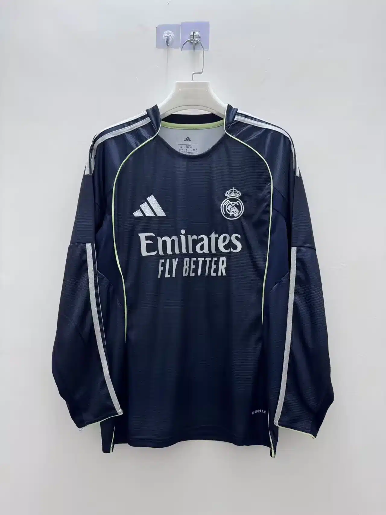 25-26 Real Madrid Away Long Sleeve Fans Jersey/25-26皇马客场长袖，球迷版