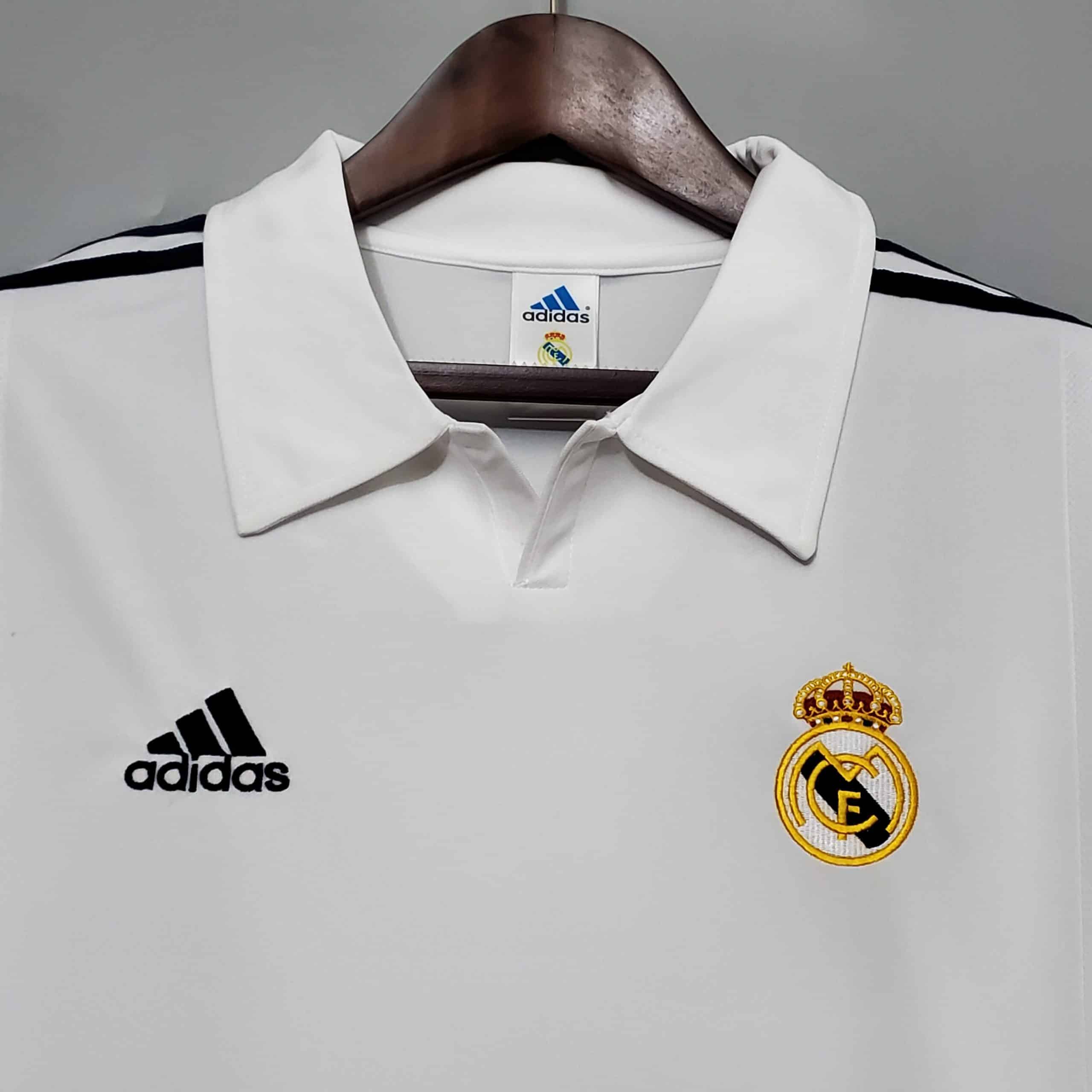 2002 Real Madrid Home Long Sleeve Retro Jersey