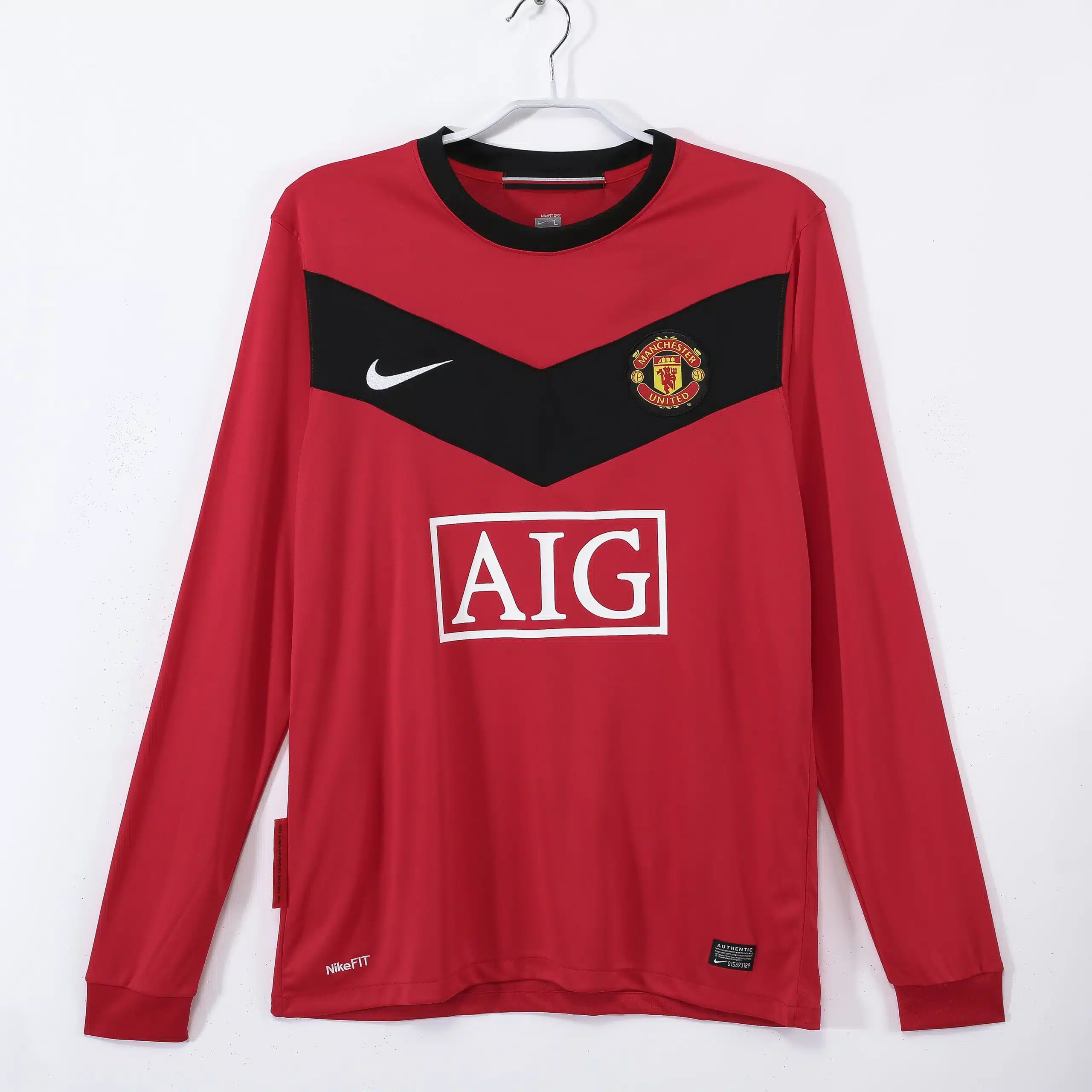 09-10 Manchester United Home long sleeve Retro Jersey/09-10曼联主场长袖