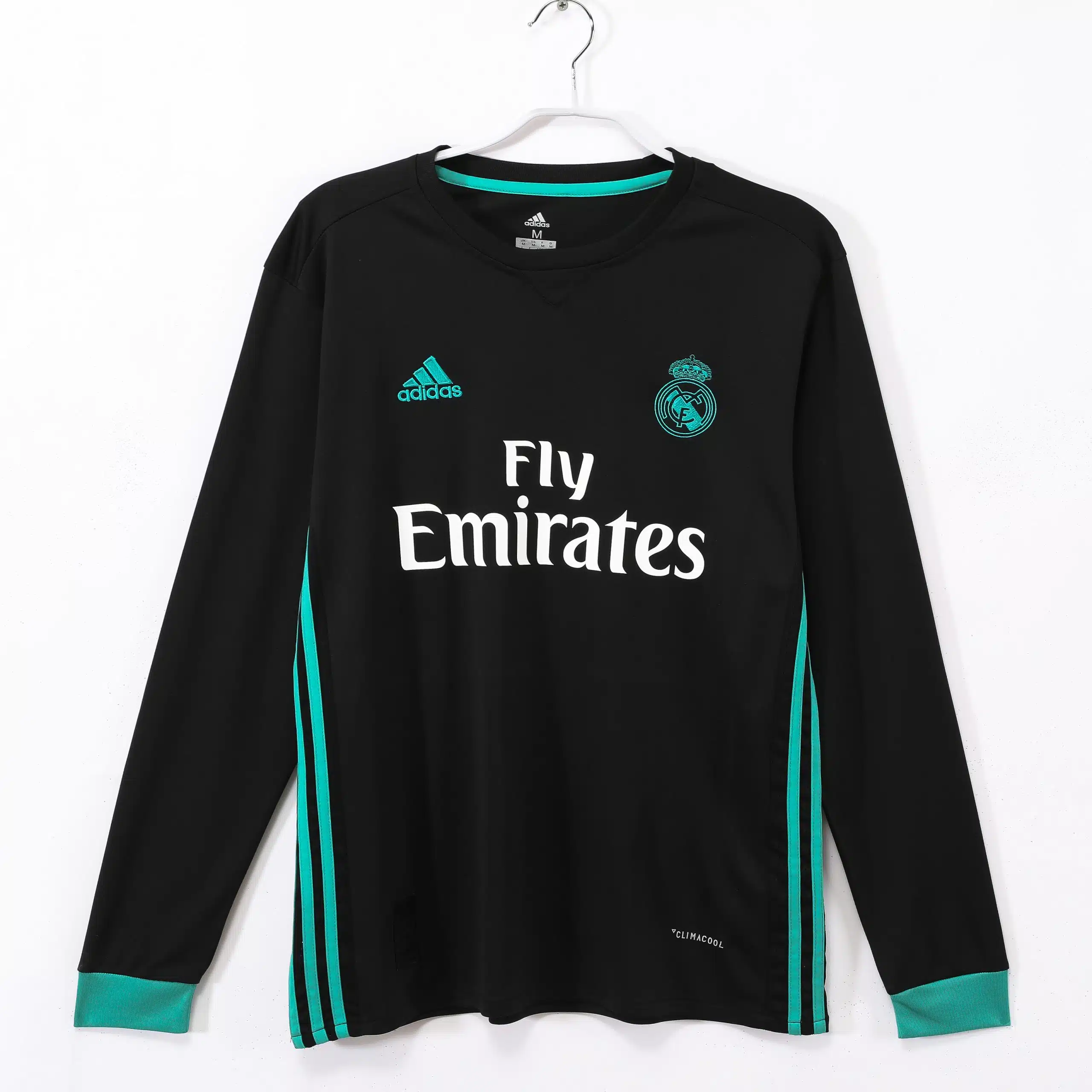 17-18 Real Madrid Away Black Long Sleeve Retro Jersey/17-18皇马客场长袖