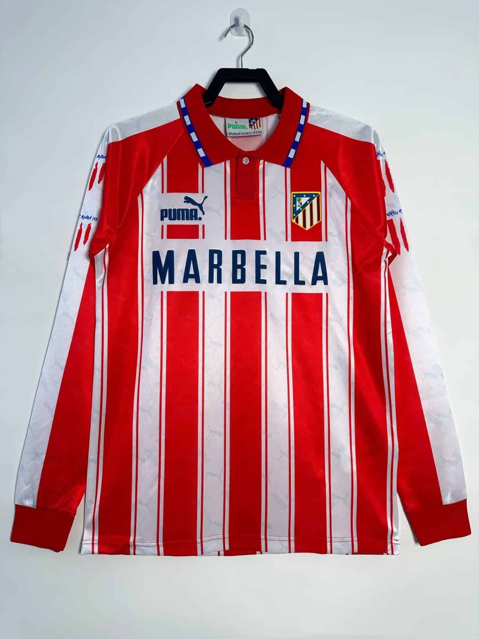 94-95 Atletico Madrid Home long sleeve Retro Jersey