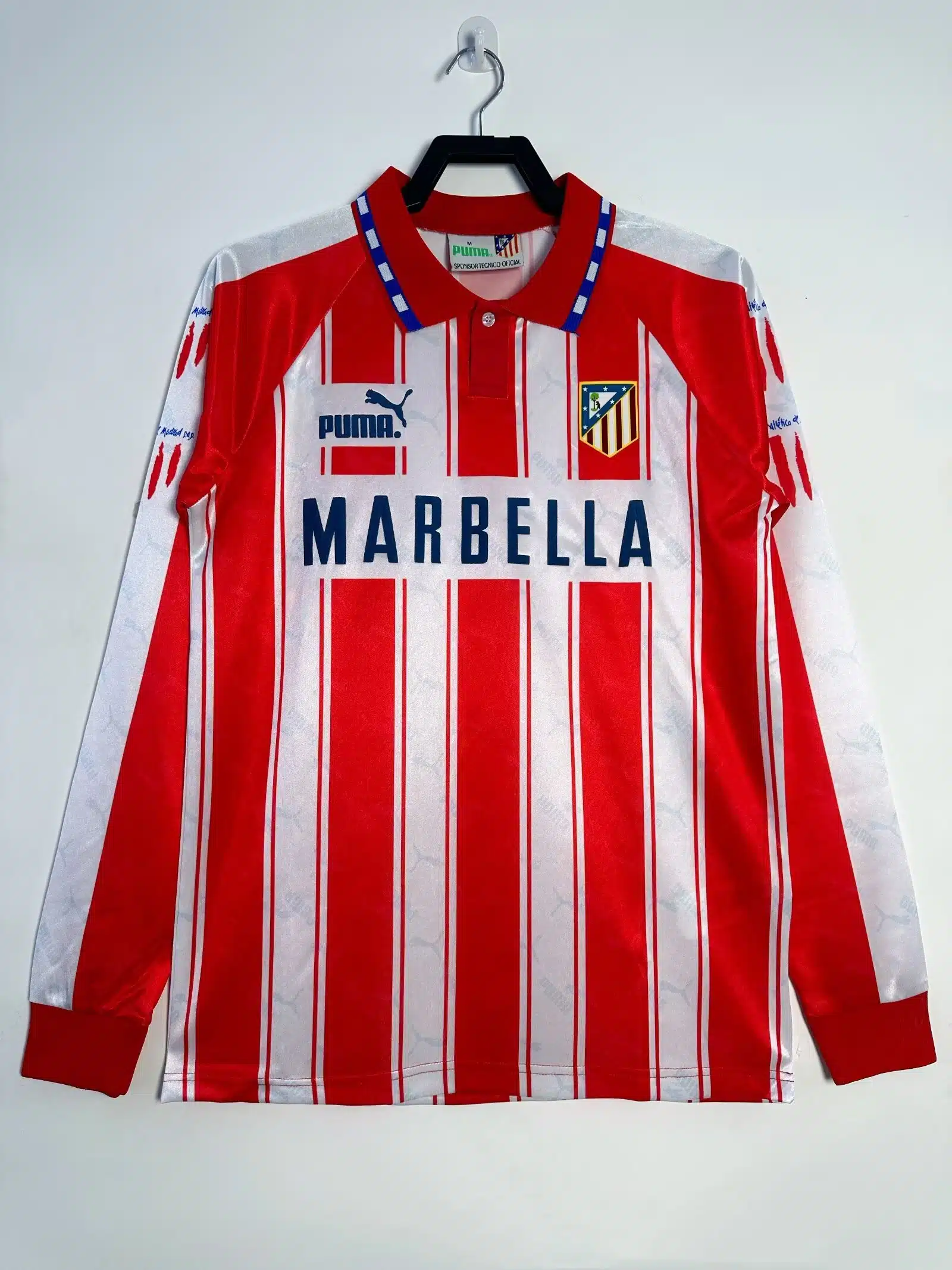 94-95 Atletico Madrid Home long sleeve Retro Jersey/94-95马竞主场长袖