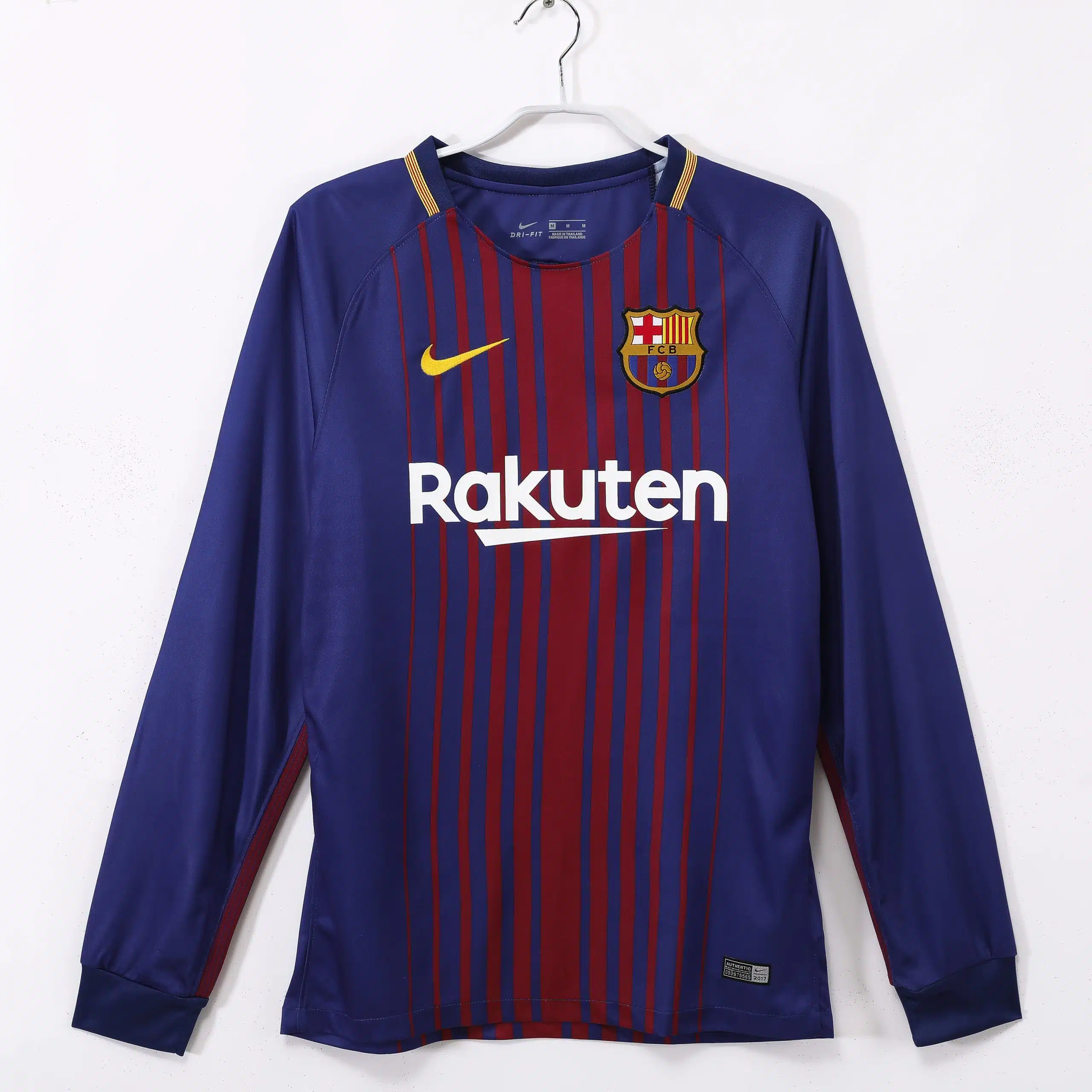 17-18 Barcelona Home Retro Long Sleeve Jersey/17-18巴萨主场长袖