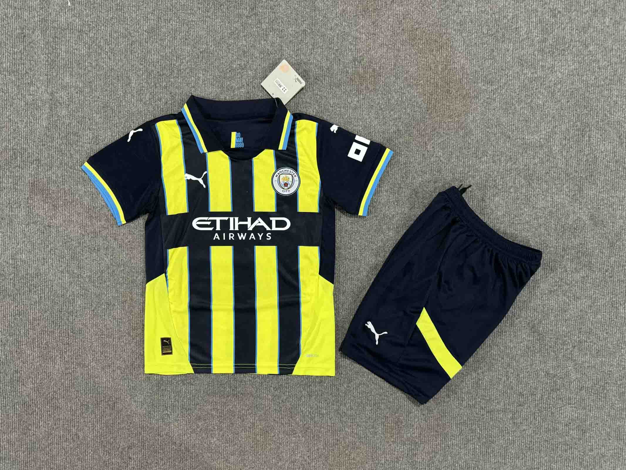 24-25 Manchester City Away Kid Kit/24-25曼城客场童装