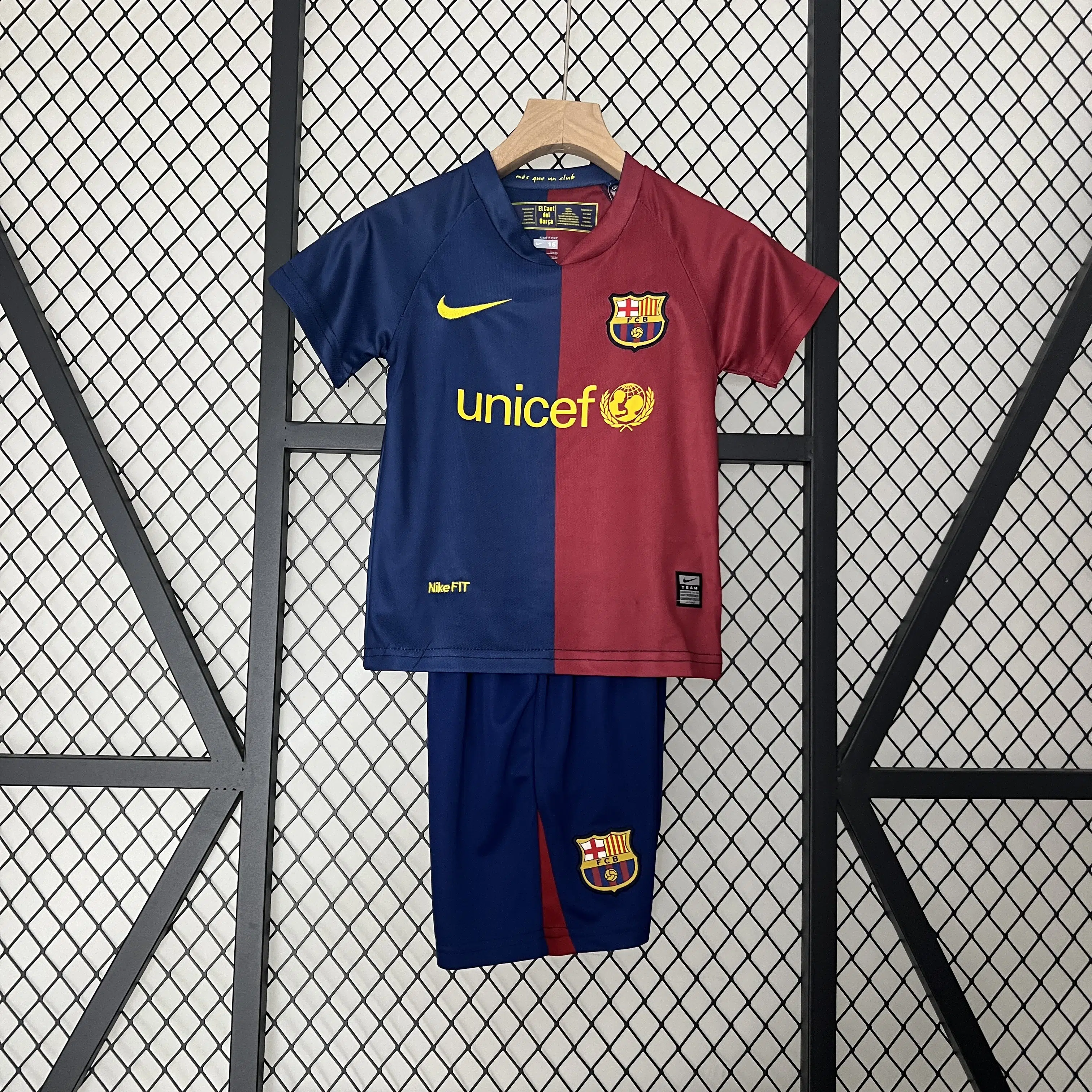Retro 08-09 Barcelona Home Kids Kit/08-09巴萨主场童装