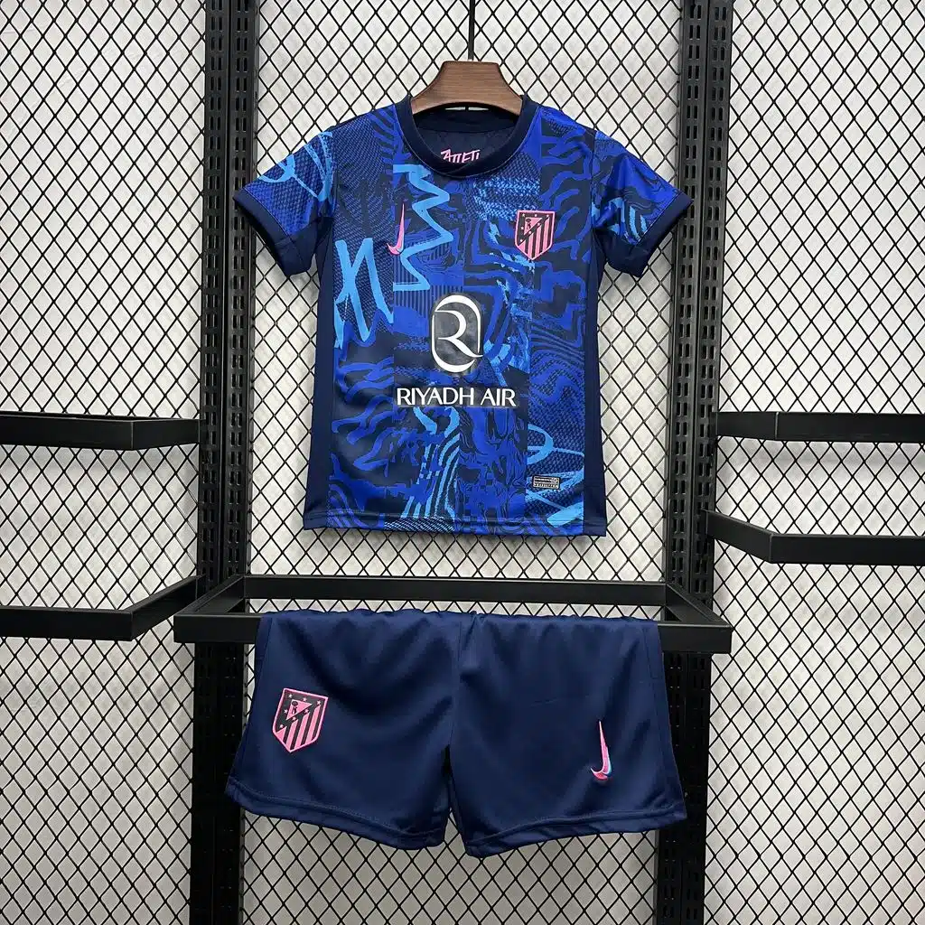 24-25 Atletico Madrid Third Kids Kit/24-25马竞第二客场童装