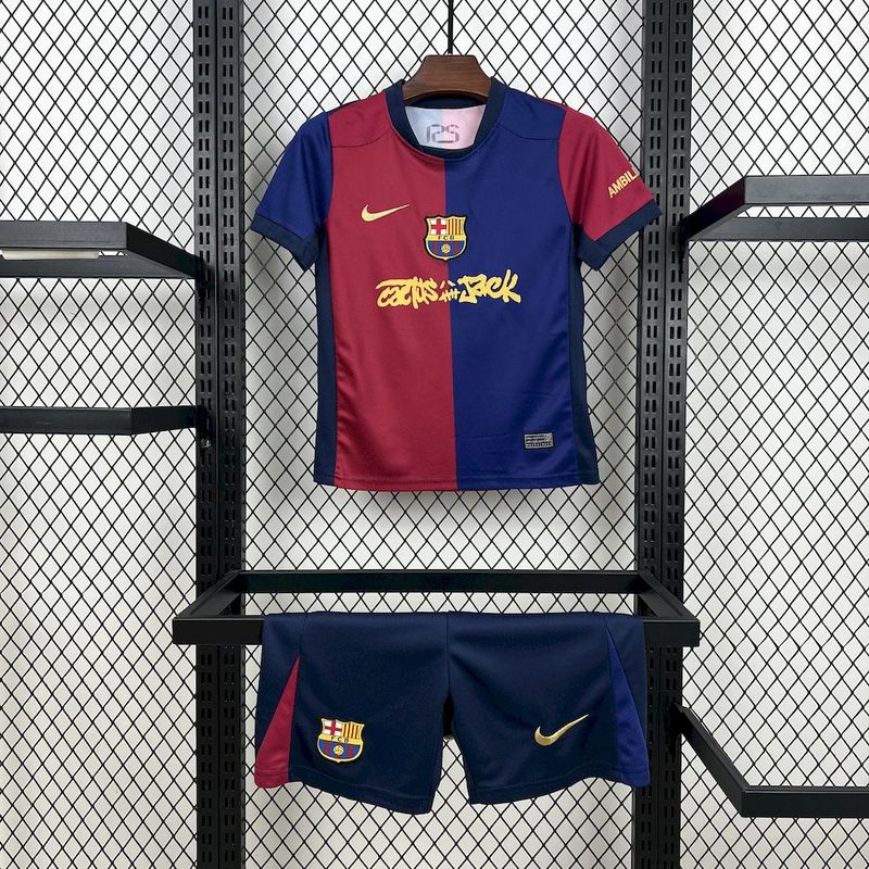 24-25 Barcelona Home TRAVIS SCOTT Kid Kit