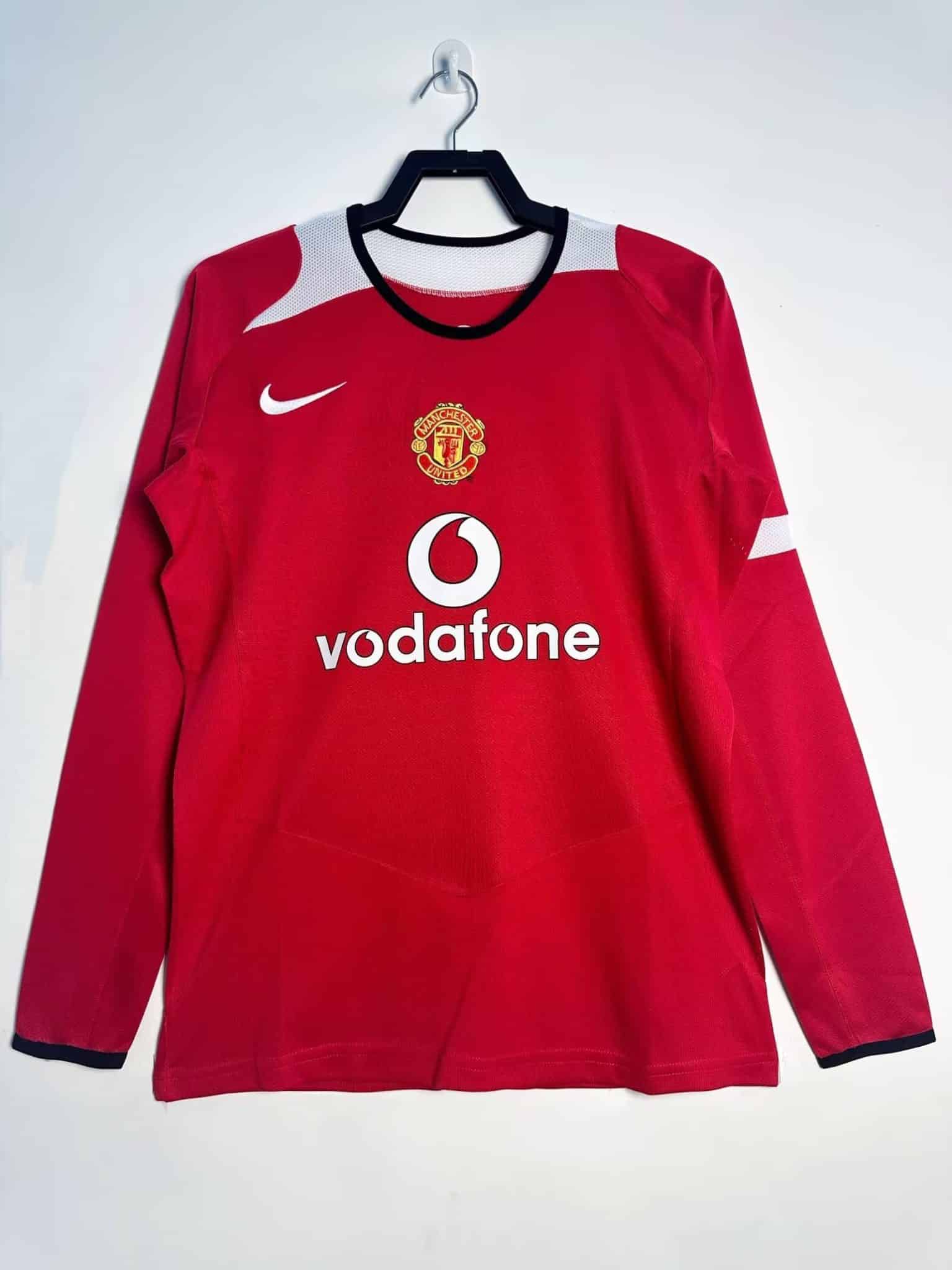 05-06 Manchester United Home long sleeve Retro Jersey