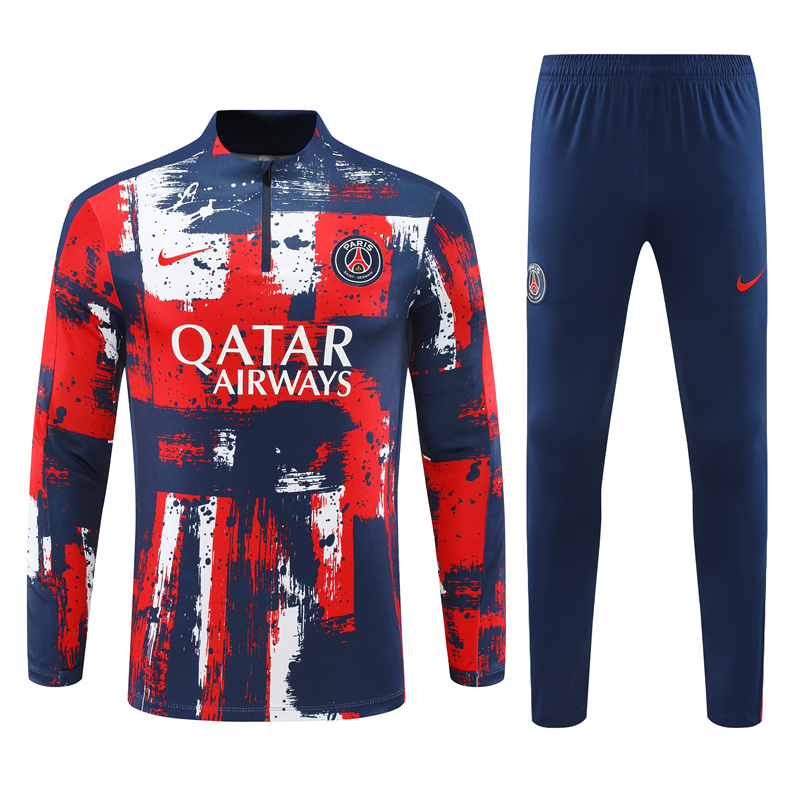 24-25 PSG Blue and Red  Training Suit/ 24-25 PSG 蓝色红色训练服