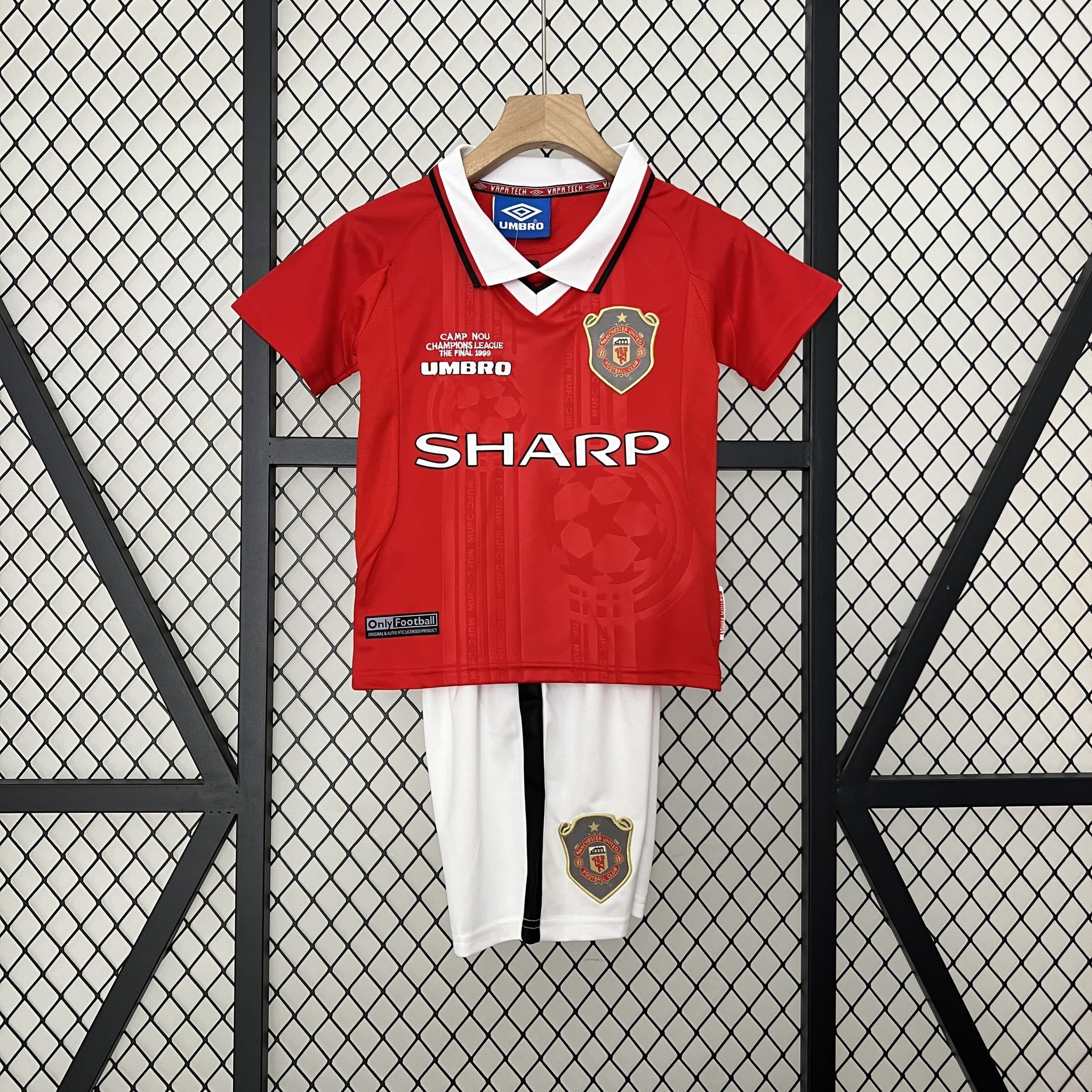 Retro 99-00 Manchester United Home Kids Kit/ 99-00曼联主场童装