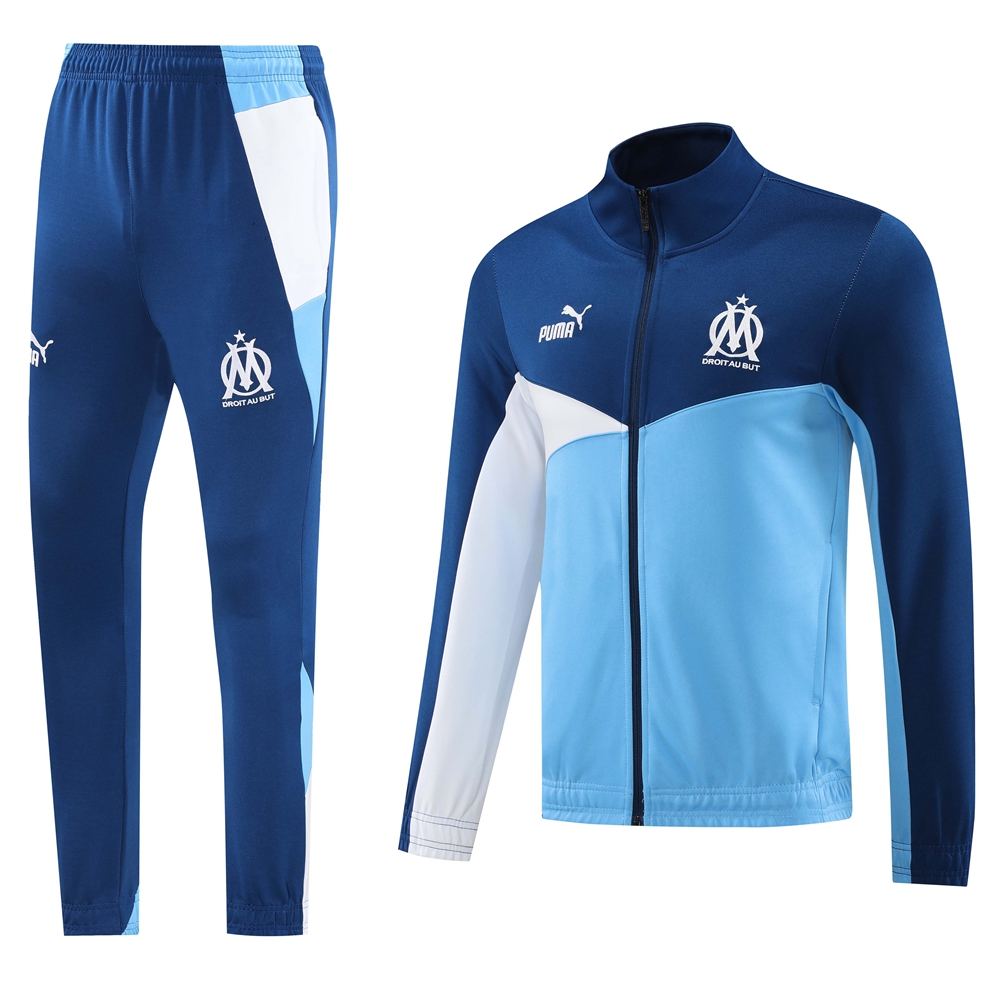 24-25 Olympique Marseille Blue Jacket Tracksuit/ 24-25马赛夹克训练服