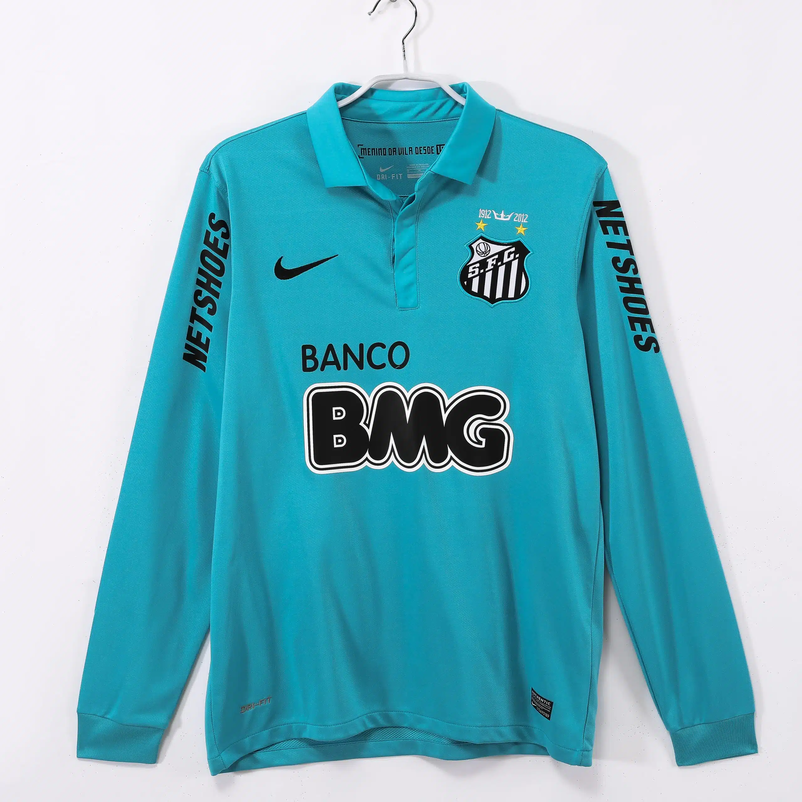 12-13 Santos Third Retro Long Sleeve Jersey/12-13 桑托斯第二客场长袖
