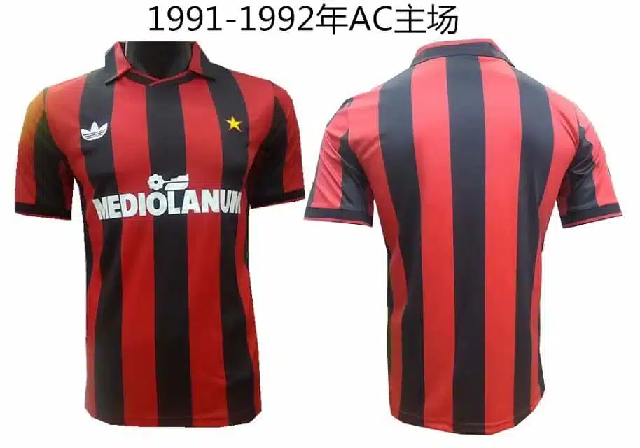 1991-92 AC Milan Home Retro Jersey