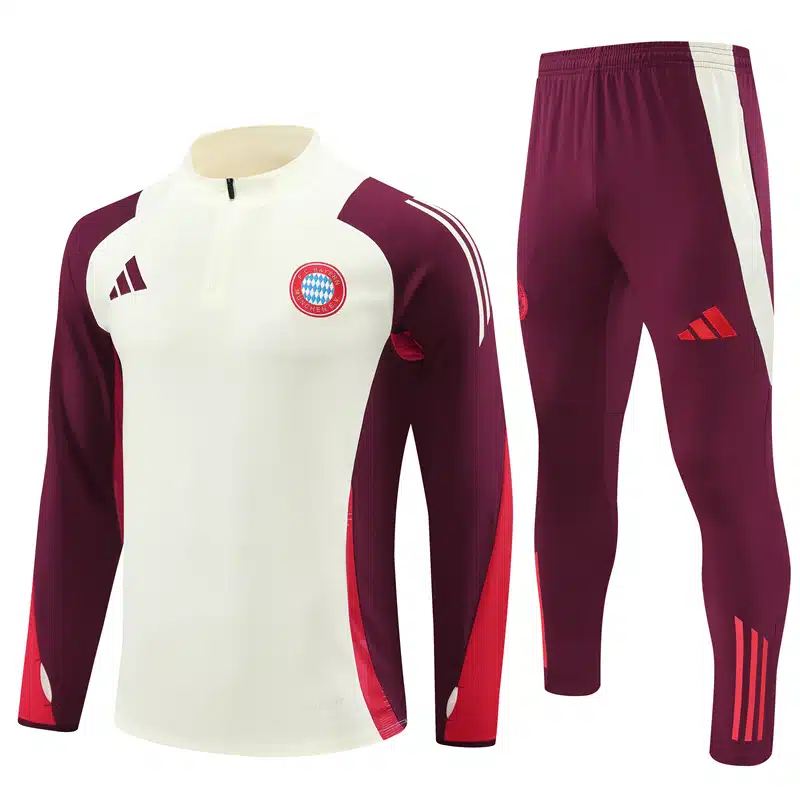 24-25 Bayern Munich White Training Suit/24-25拜仁半拉训练服