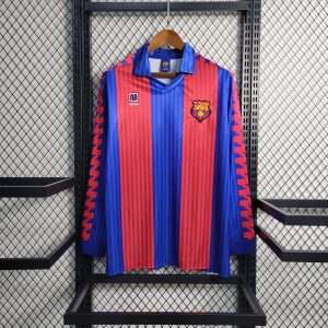 89-92 Barcelona Home Retro Long Sleeve Jersey