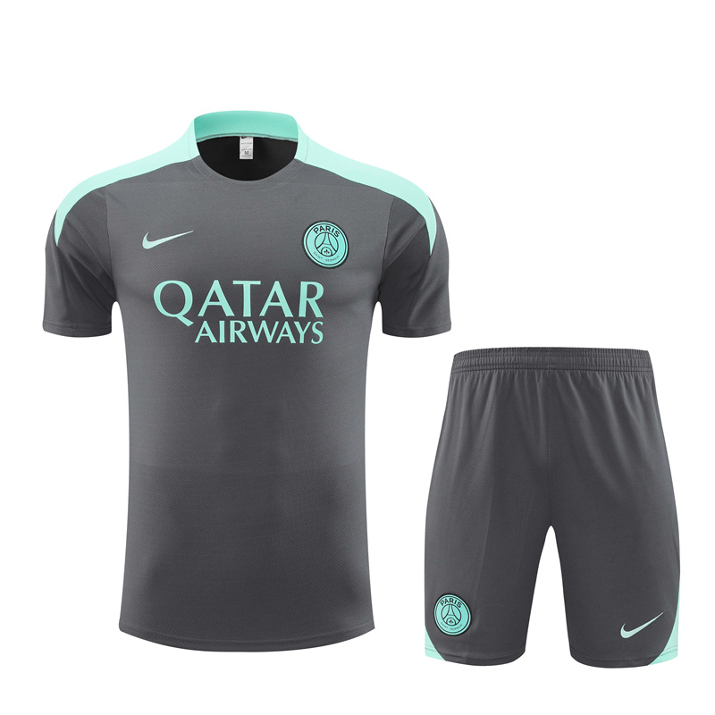 24-25 PSG Gray Short Sleeve Training Suit/ 24-25 PSG 灰色短袖训练服