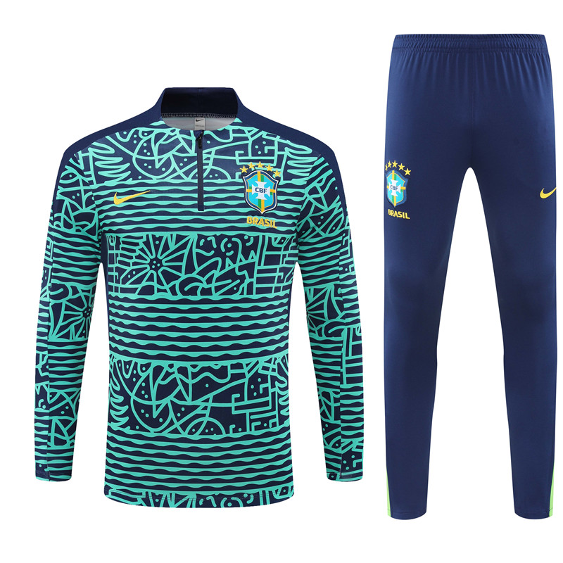 2024 Brazil Green Training Suit/2024 巴西湖蓝色迷彩版训练服